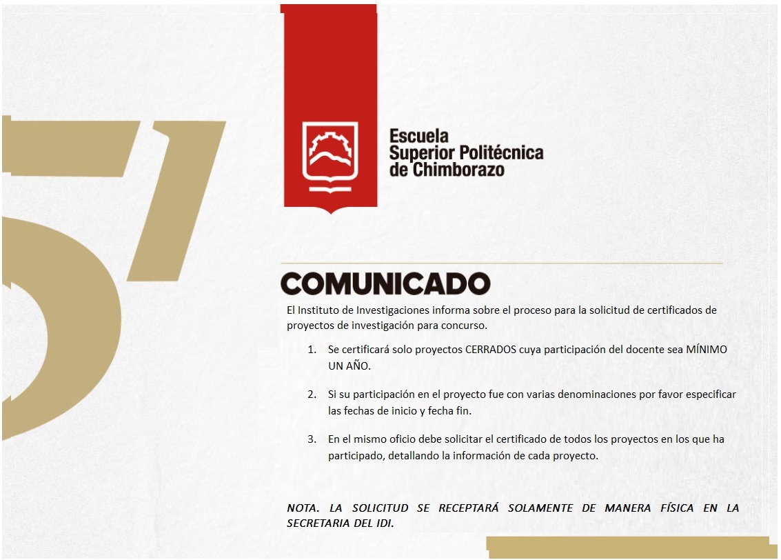 CERTIFICATES OF RESEARCH PROJECTS FOR COMPETITION OF MERITS AND OPPOSITION 2023